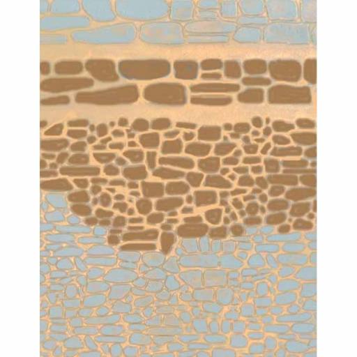 Fbs216C N Gauge 2Mm Random Stone 230 X 350Mm Coloured Embossed Styrene Sheet