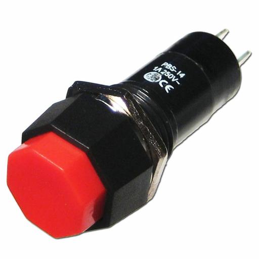 Switch Latching Push-On, Push-Off Red A28001