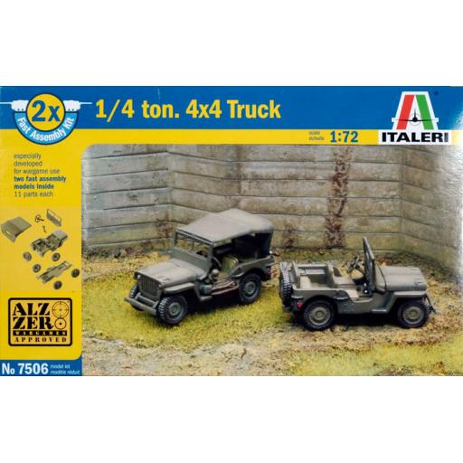 7506 Willys Jeep 1/4 Ton 4X4 Truck 1:72 Italeri