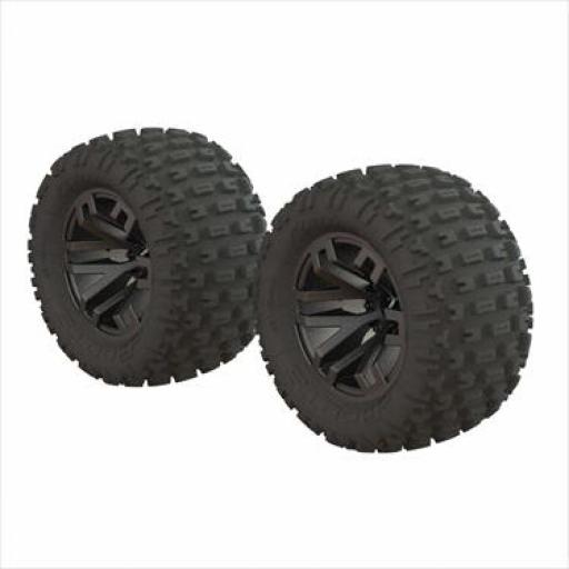 Ara550086 Arrma Dboots Fortress Mt Gun Metal 14Mm 1 Pair