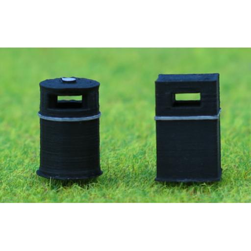 Oo3-Lb1 Modern Litter Bins Oo Scale Ancorton Models