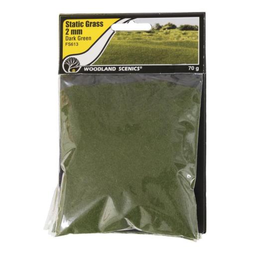 Fs613 2Mm Dark Green Static Grass Woodland Scenics 70G