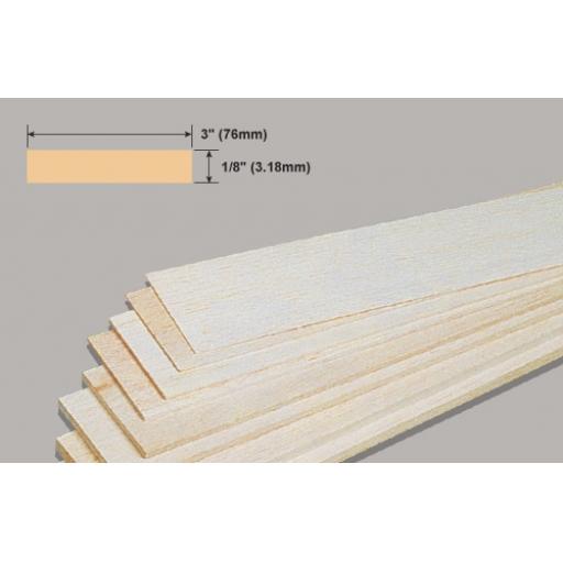 1/8 X 3 Balsa Sheet