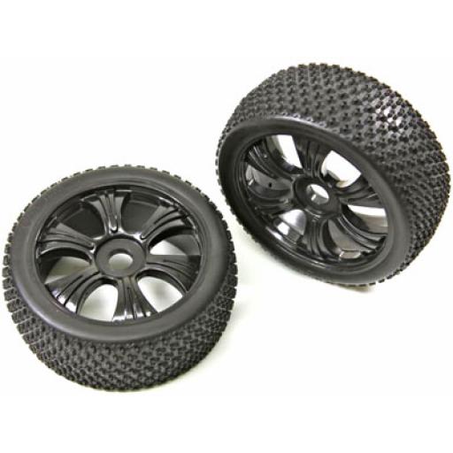 2520011 Wheel Set Lp Buggy "Dirt" Black 1/8Th