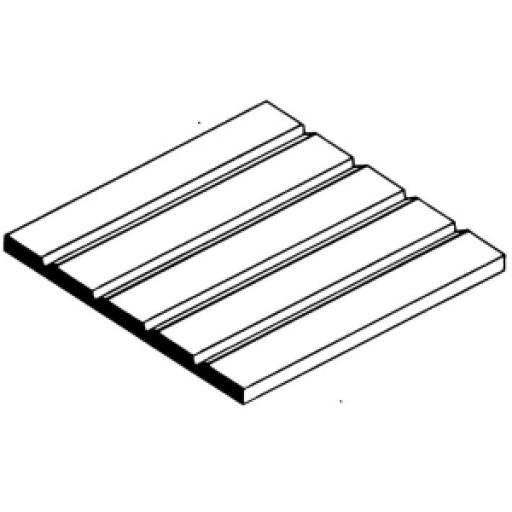 Car Siding Ho-Scale 3 - 1/4' Spacing 1Mm (.040') Thick 4037 Evergreen