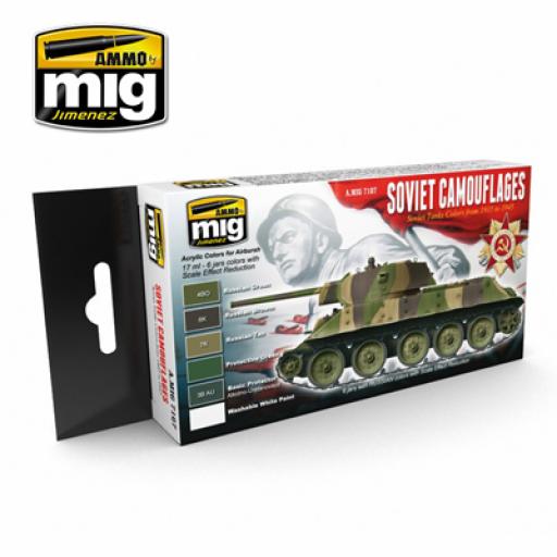 Mig 7107 1935-1945 Soviet Camouflage Acrylic Paint Set