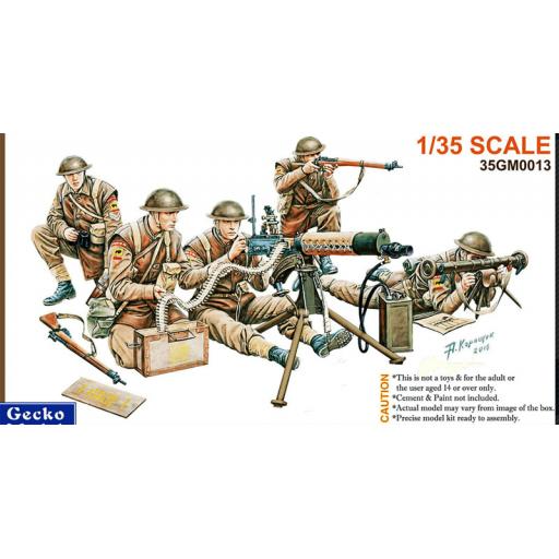 35Gm0013 Ww2 British Mg Team 1:35 Gecko