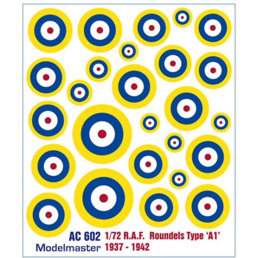 Ac602 1:72 Raf Roundels Type A1 1937-1942 Waterslide Modelmaster