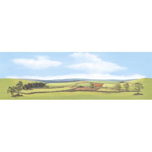 Sk-32 Country Landscape Backscene Medium 178 X 559Mm (7 X 22In) Peco