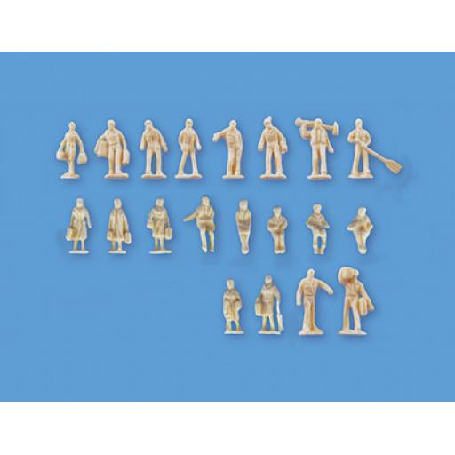 Ms-5157 Unpainted Figures Set B, N Gauge Modelscene