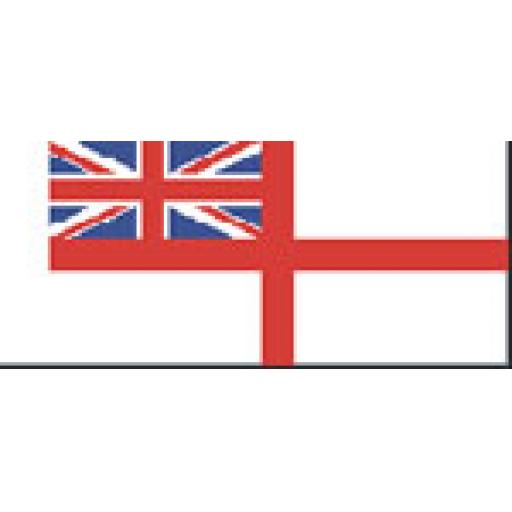 Gb02 Modern White Ensign 50Mm Material Flag