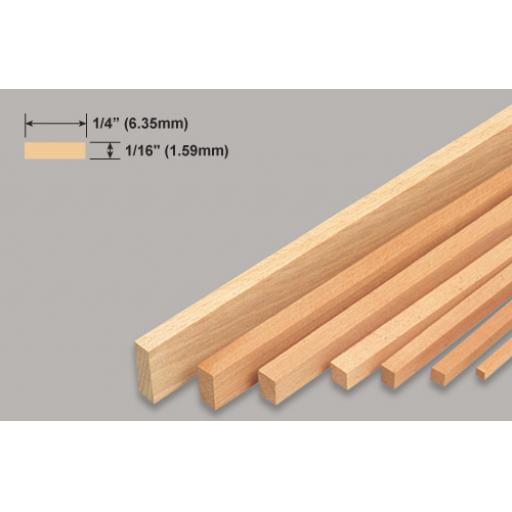 1/16 X 1/4 Balsa Strip