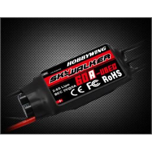 Hobbywing 60 Amp Brushless Esc C/W Jst/Bec 30216100