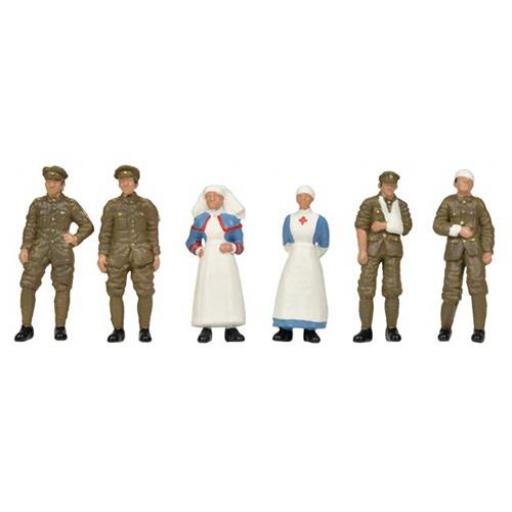 36-409 Ww1 Medical Staff & Soldiers Oo Gauge Scenecraft