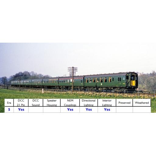 31-490 4-Bep 4 Car Emu 7005 Br Green Small Yellow Panel Bachmann