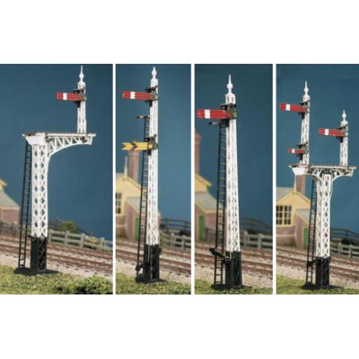 Ratio 486 Lner Lattice Post Signals (4 Signals Inc. Jcn/Brackets)