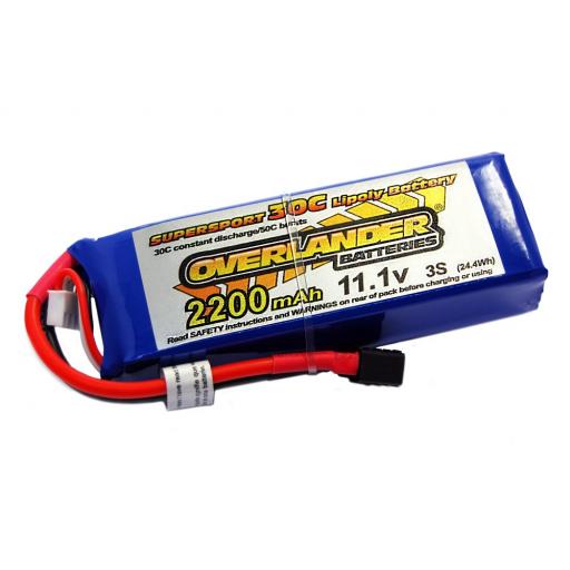 11.1V 2200Ma 30C Li-Poly Battery With Deans