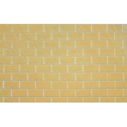 Fbs402C Oo Gauge 4Mm Scale English Bond Brick 230 X 350Mm Stone Coloured Embossed Styrene Sheet