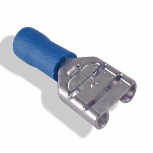 Connector Crimp Spade Connectors 6.3Mm Blue & Red Each