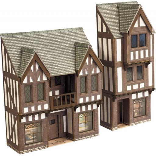 Pn190 Low Relief Timber Framed Shop Fronts (N Gauge) Metcalfe