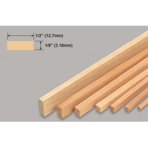 1/8 X 1/2 Balsa Trailing Edge