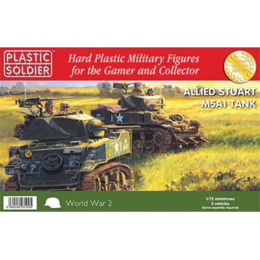 Ww2V20014 Allied Stuart M5A1 Tank 1:72 Plastic Soldier Company