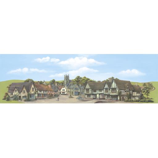 Sk-66 Town-Provicial Backscene Small 178 X 340Mm (7 X 13 1/2In) Peco