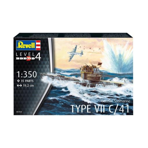 05154 Type Vii C/41 German Submarine 1:350 Revell