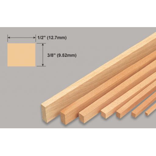 3/8 X 1/2 Balsa Strip