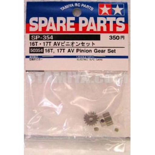 16T - 17T Av Pinion Gear Item 50354 Tamiya Bits