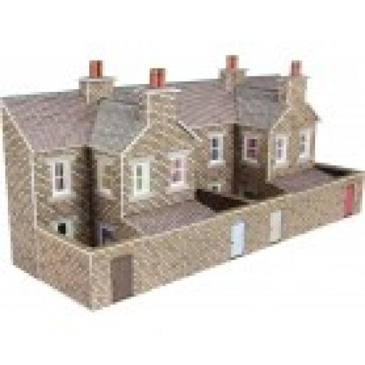 Pn177 Low Relief Terraced House Backs In Stone (N Gauge) Metcalfe