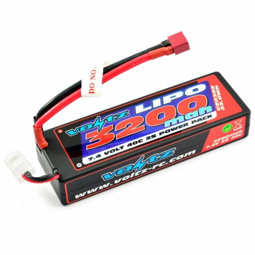 7.4V 3200Ma 40C Li-Poly Battery Hard Case Deans Con