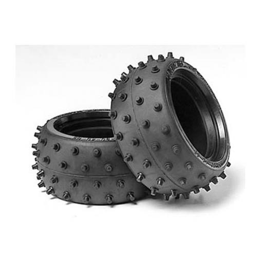 53059 Tamiya Wide Stud Spike Tyres 1 Pair Fighter Buggy