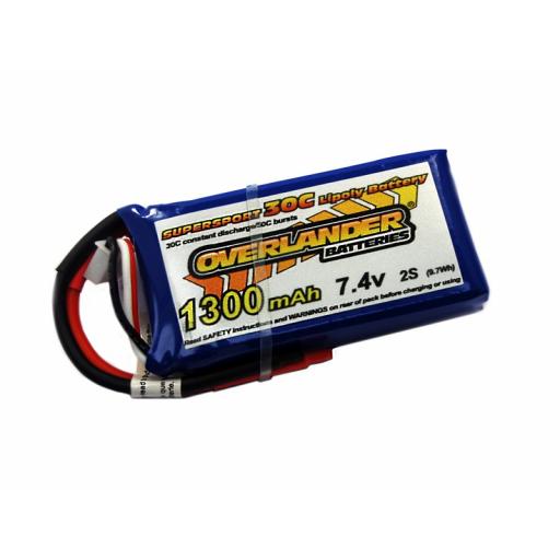 7.4V 1300Ma 30C Li-Poly Battery