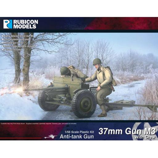 280103 37Mm Gun M3 Anti-Tank Gun 1:56 Rubicon