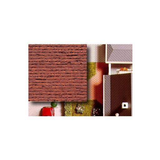 7039 Busch Wood Decking Oo Gauge 480 X 280Mm 2Pcs