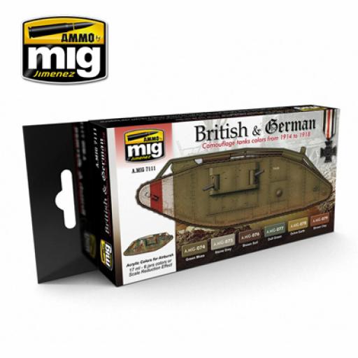 Mig 7111 British & German Camouflage Colours Acrylic Paint Set