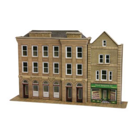 Po271 Low Relief Bank & Shop (Oo/Ho Gauge) Metcalfe