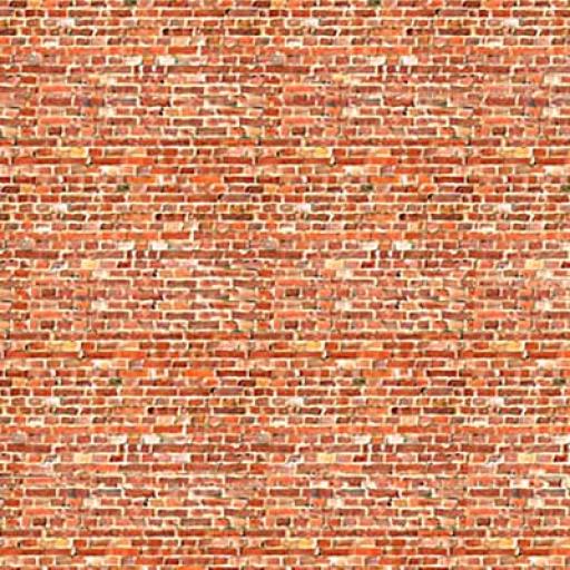 Bm08C Old Red Brick Oo Scale Self Adhesive Id Backscenes A4 Each