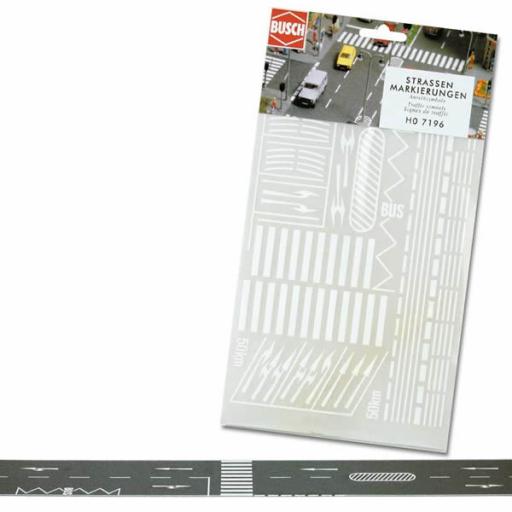 Busch 7196 Road Markings Oo Gauge