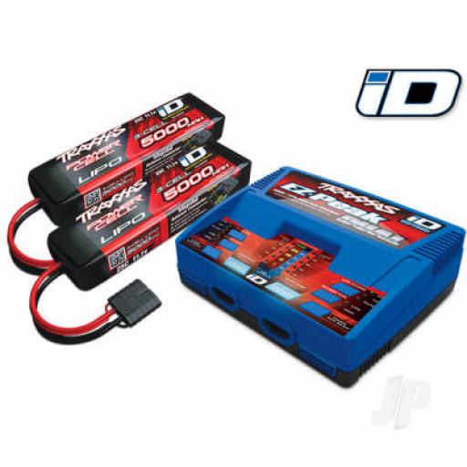 Trx2990Tx Traxxas Ez-Peak Plus Charger & 2 X 11.1V 5000Mah Lipo Batteries