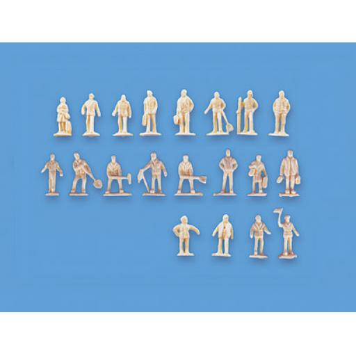 Ms-5156 Unpainted Figures Set A, N Gauge Modelscene