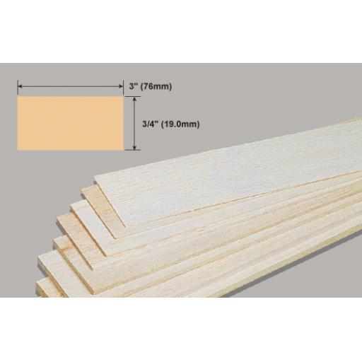3/4 X 3 Balsa Sheet