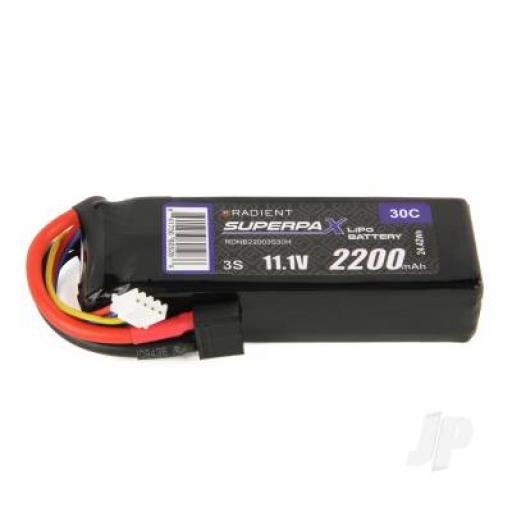 11.1V 2200Mah Deans Radient Lipoly Battery Rdnb22003S30H