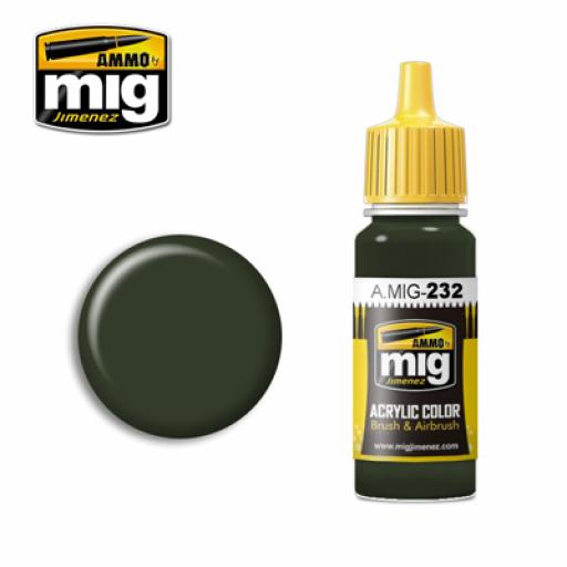 Mig 232 Rlm 70 SchwartzgrN Acrylic Paint 17Ml