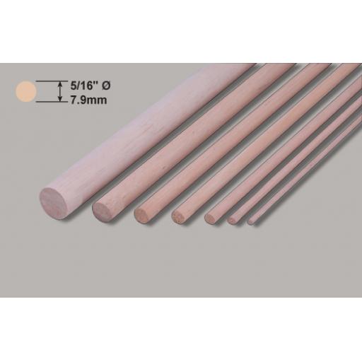 8Mm Dia Hard Wood Ramin Dowel