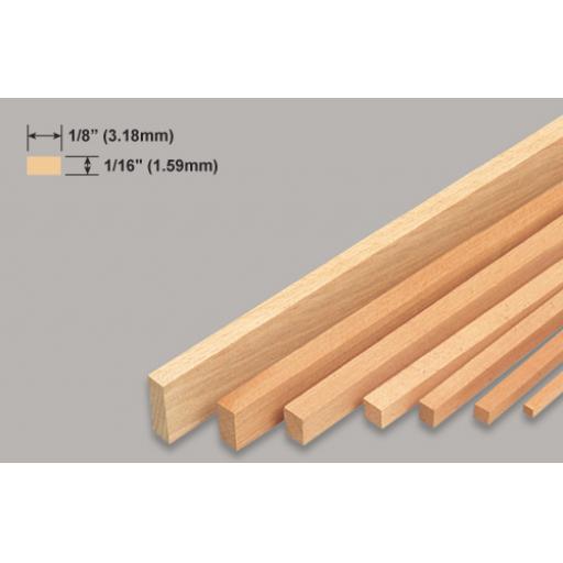 1/16 X 1/8 Balsa Strip