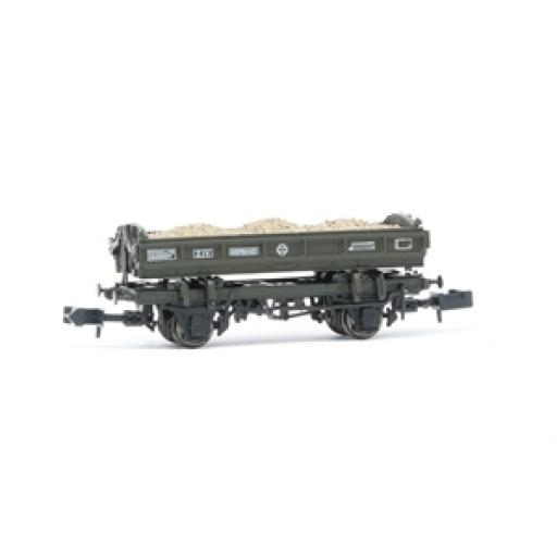 Efe E87513 14T Mermaid Side Tipping Ballast Wagon Br Departmental Olive Green