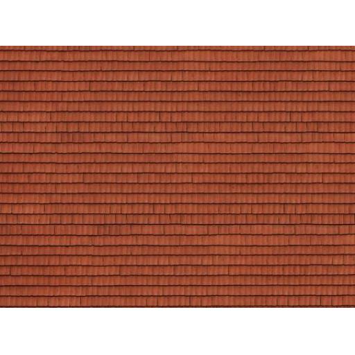 56670 Embossed Roof Tile Card 25 X 12.5Cm Noch Oo Gauge