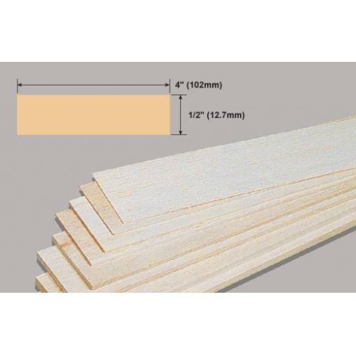 1/2 X 4 Balsa Sheet